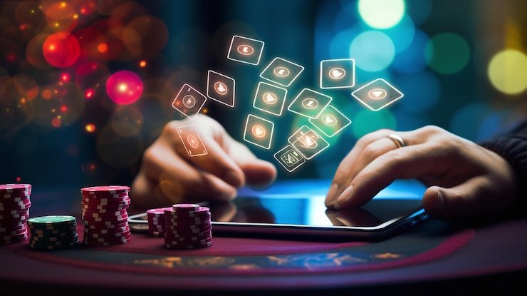 Smartphone menampilkan aplikasi lokal777 dengan Money Train dalam mode potrait, antarmuka ramping dengan tombol putar besar